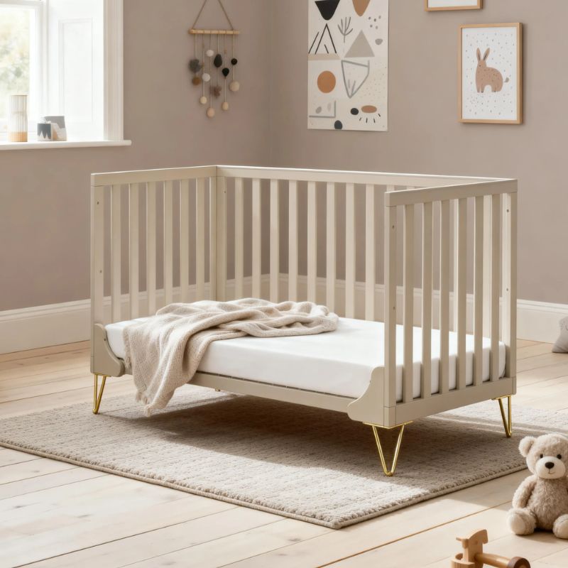Babymore Kimi Cot Bed – Cashmere - Prime Baby Gear