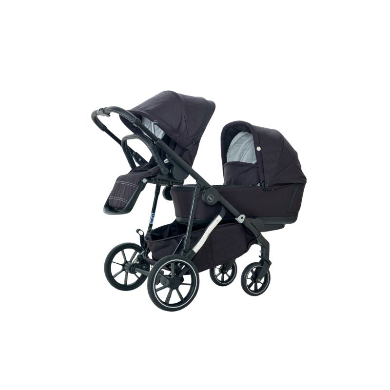 Dark Slate Gray MEE-GO UNO PLUS 2 IN 1 PRAM & PUSHCHAIR - BLACK CHROME