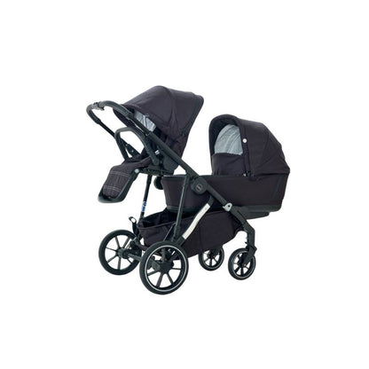 Dark Slate Gray MEE-GO UNO PLUS 2 IN 1 PRAM & PUSHCHAIR - BLACK CHROME