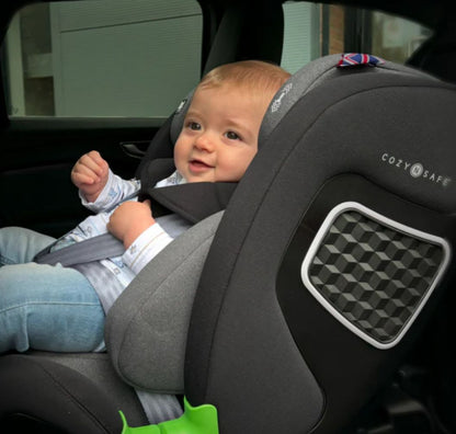 Cozy N Safe Omega i-Size 360° Rotating Car Seat (40–150cm) | Birth to 12 Years | ISOFIX & Support Leg - Pearl Grey