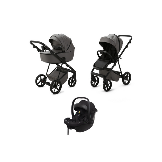 Dark Slate Gray MEE-GO MILANO EVO 3 IN 1 PRAM & PUSHCHAIR - SLATE GREY