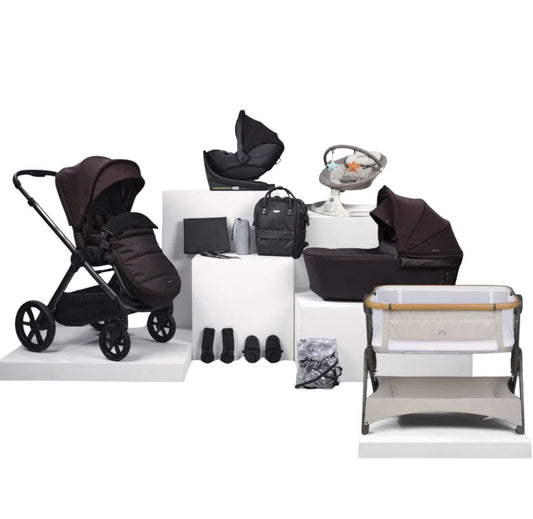 Bababing Raffi MKII - 16 Piece Travel Bundle + Spin Car Seat & ISOFIX base - Heritage