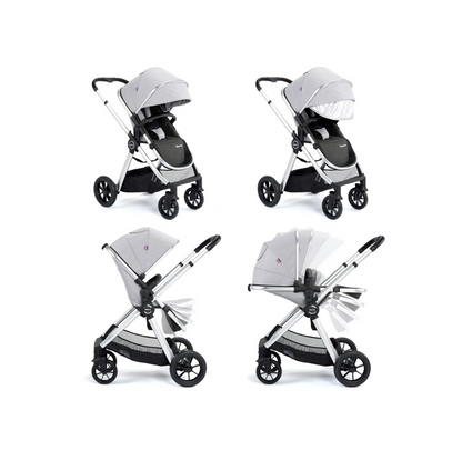 Babymore Memore V2 3 in 1 Travel System + Coco Car Seat - Silver