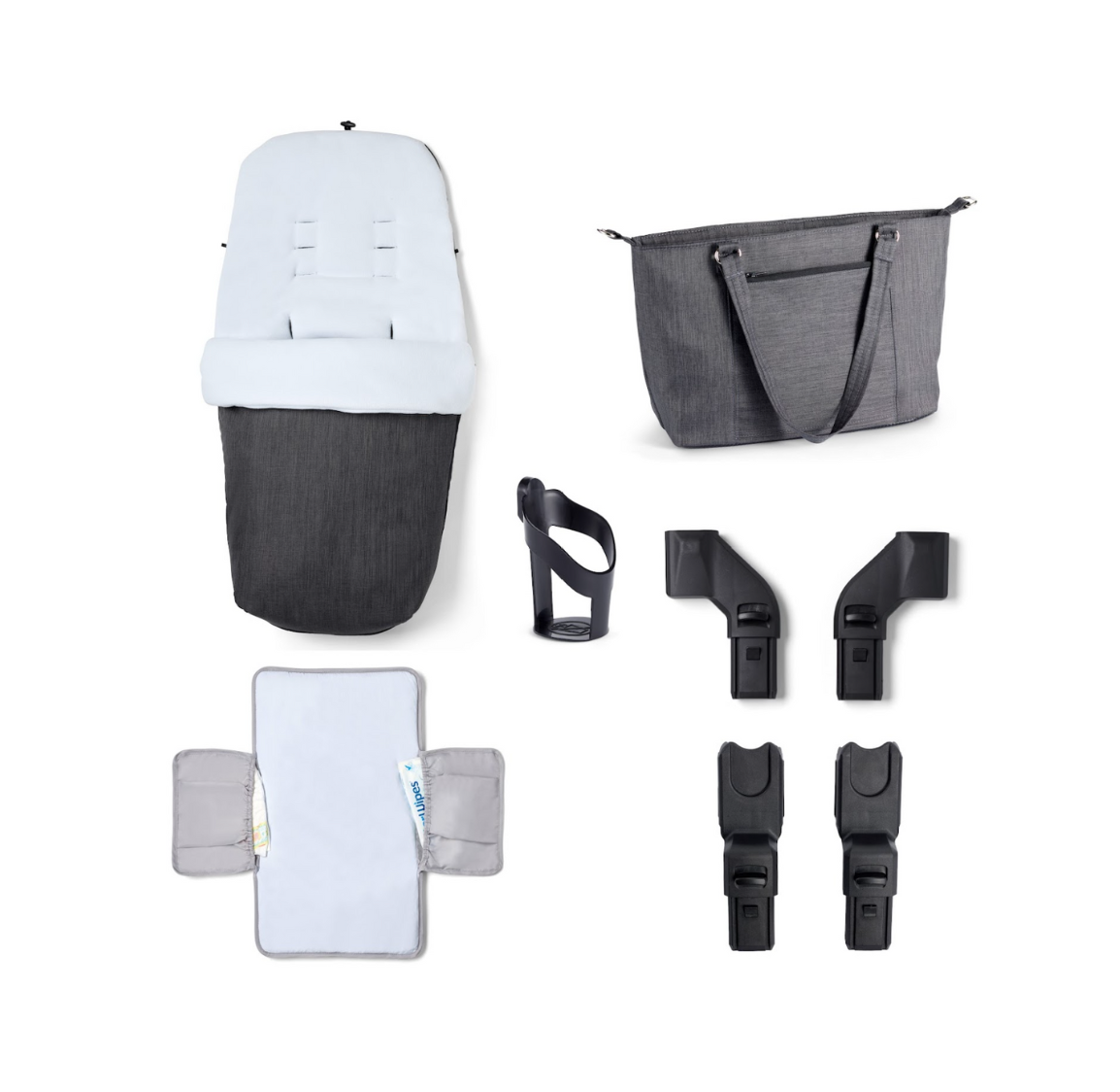 Babymore Memore V2 - 2 In 1 Pram & Pushchair - Black Chrome