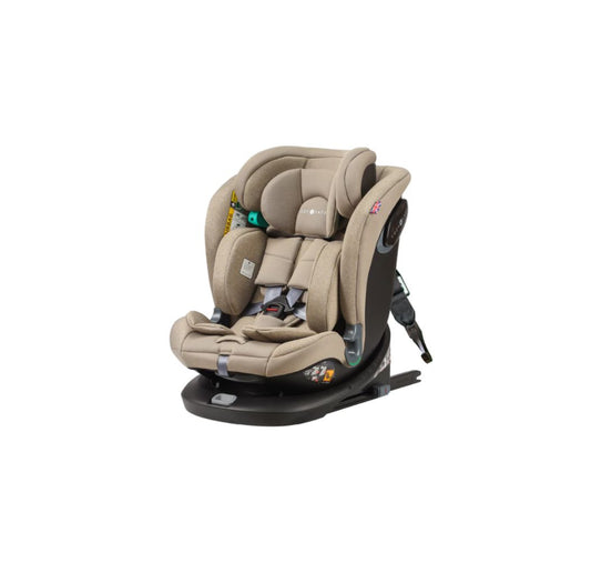Cozy N Safe Vesta i-Size 360° Rotating Car Seat (40–150cm) | Birth to 12 Years | ISOFIX - Ecru