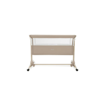 Babymore Neera Bedside Crib – Khaki | 2-in-1 Bedside Sleeper & Baby Crib with Mattress