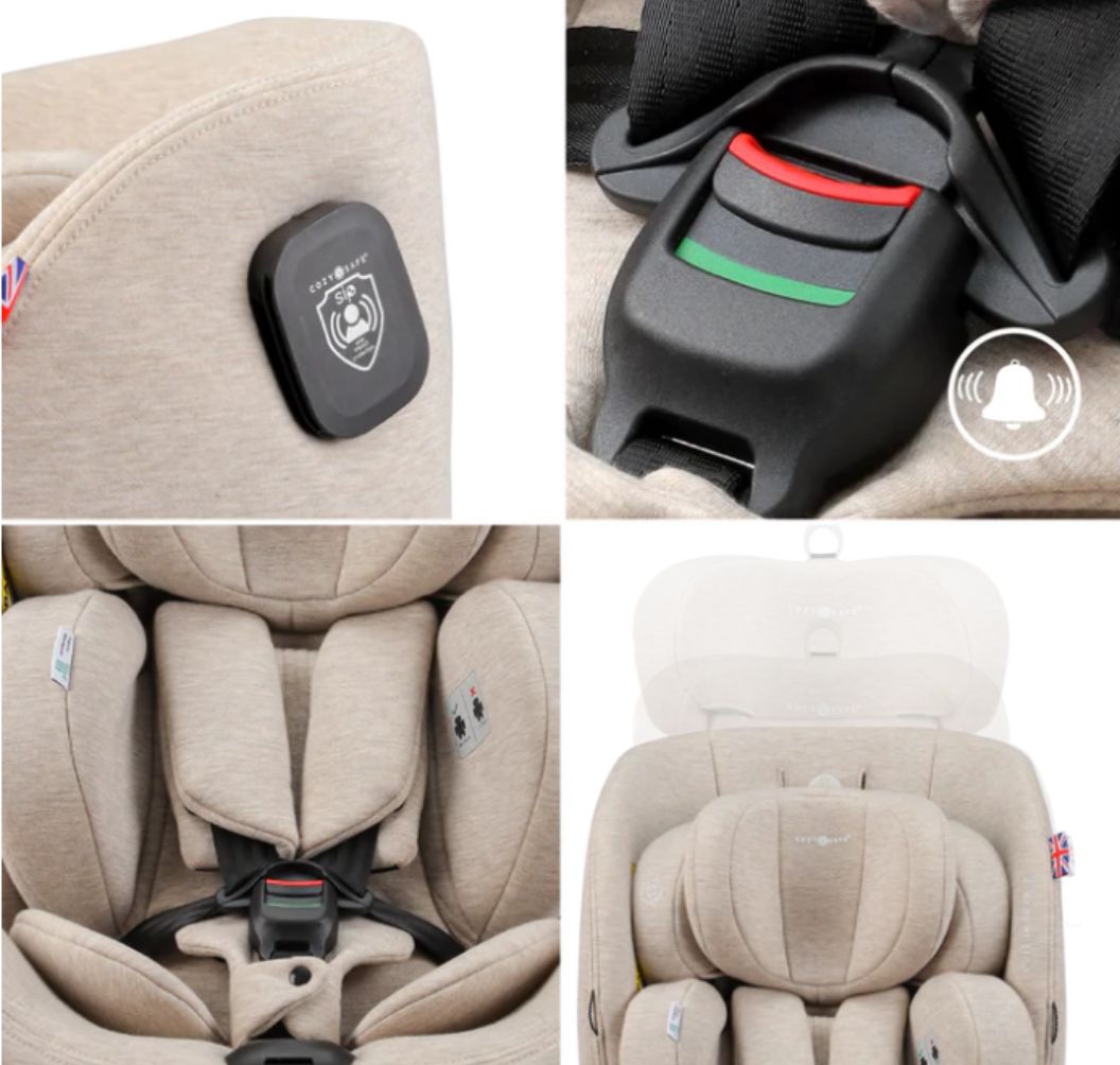 Cozy N Safe Apollo i-Size 360° Rotating Car Seat (40–150cm) | Birth to 12 Years | ISOFIX & Top Tether - Ivory