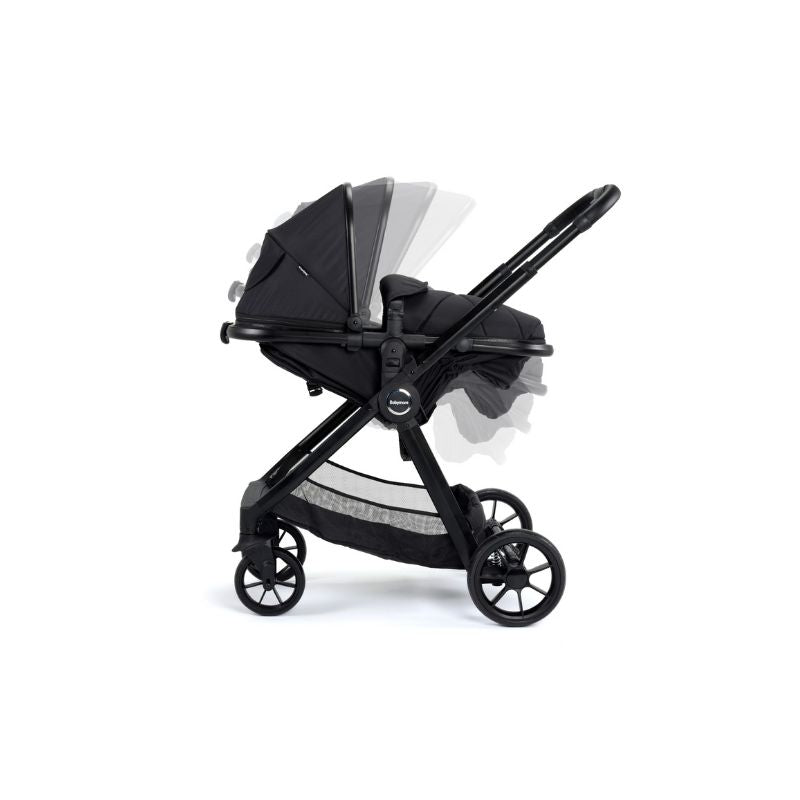 Light Gray BABYMORE MIMI 2 IN 1 MIMI PRAM & PUSHCHAIR - BLACK