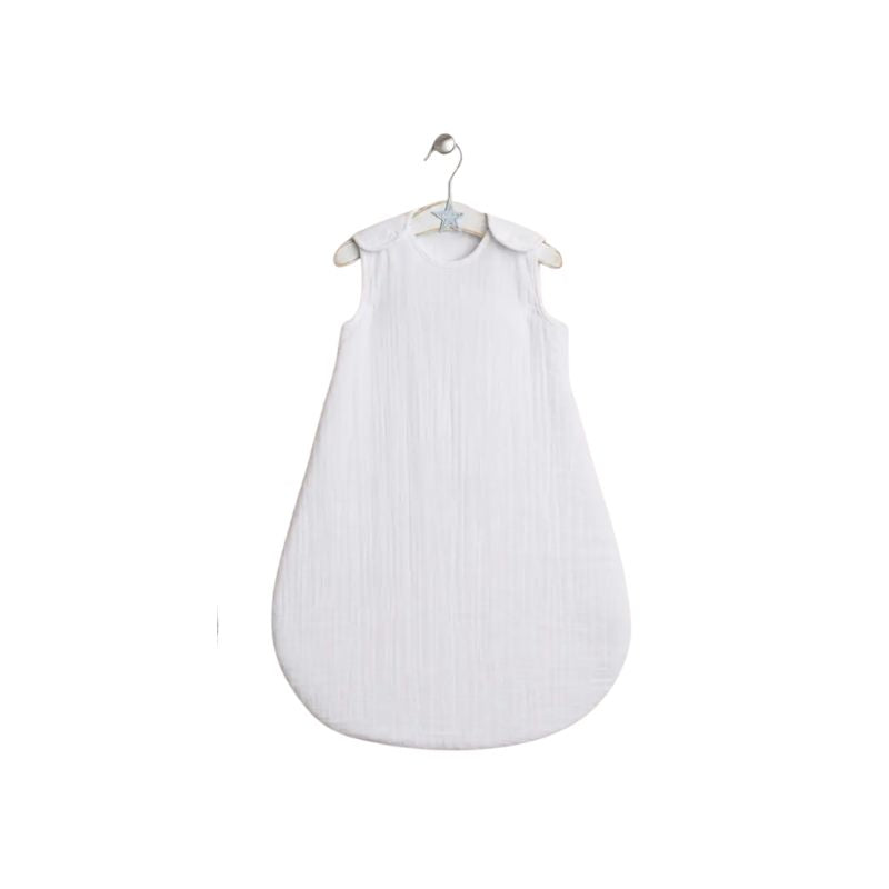 Obaby Twin Pack Muslin Baby Sleeping Bags | 2.5 Tog | 0–6 Months | Eucalyptus & White