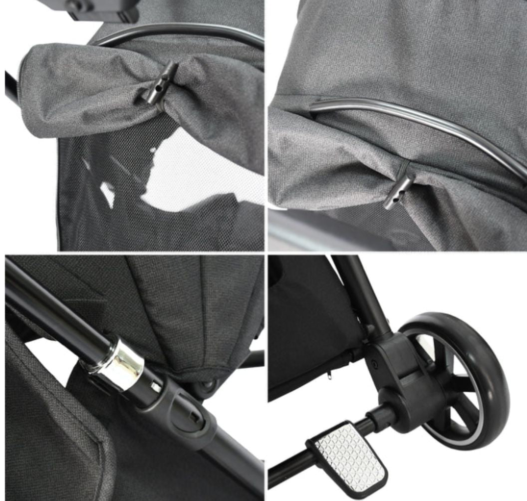 Cozy N Safe i-Metro Urban Stroller | Lightweight Compact Pushchair | Birth to 22kg | Black