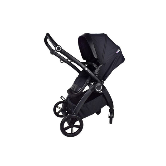Cozy n Safe Champion & Snowdon Travel System Bundle Pram, Carrier and Base - Black & Grey - Prime Baby Gear