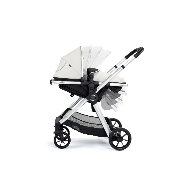 Dark Slate Gray BABYMORE MIMI TRAVEL SYSTEM PECAN WITH I-SIZE CAR SEAT - SILVER