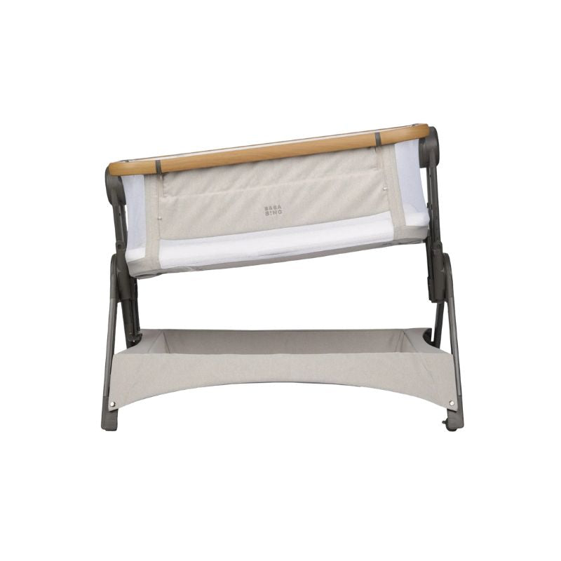 BabaBing Bedside Crib & Travel Cot | One-Click Fold | Birth to 6 Months - Oatmeal