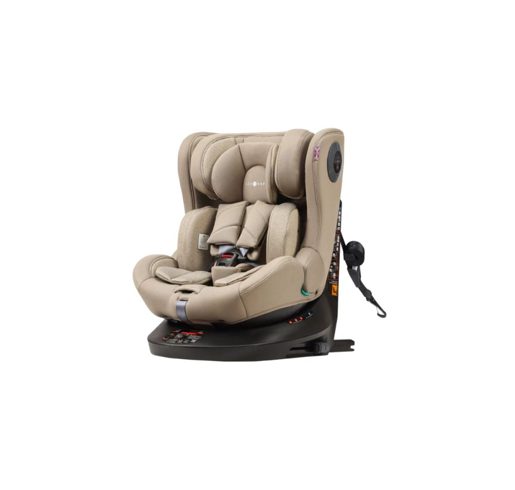 Cozy N Safe Comet Plus i-Size 360° Rotating Car Seat (40–150cm) | Birth to 12 Years | ISOFIX & Top Tether - Ecru