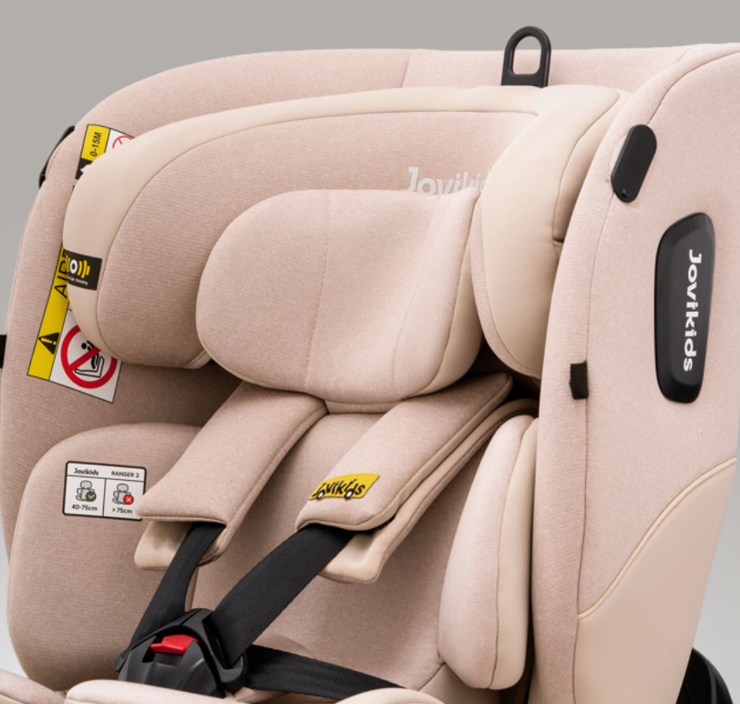 Jovikids Ranger 2 - i-Size 360° Rotating Car Seat with Canopy – 40-150cm All-in-One + ISOFIX Rosewood