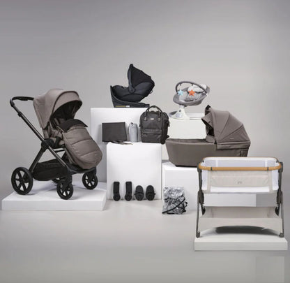 Bababing Raffi MKII - 16 Piece Travel Bundle + Spin Car Seat & ISOFIX base - Minky