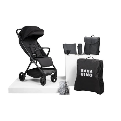 Bababing The Ultimate Lightweight Auto Fold Compact Stroller - Black