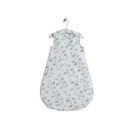 Obaby Twin Pack Muslin Baby Sleeping Bags | 2.5 Tog | 0–6 Months | Eucalyptus & White