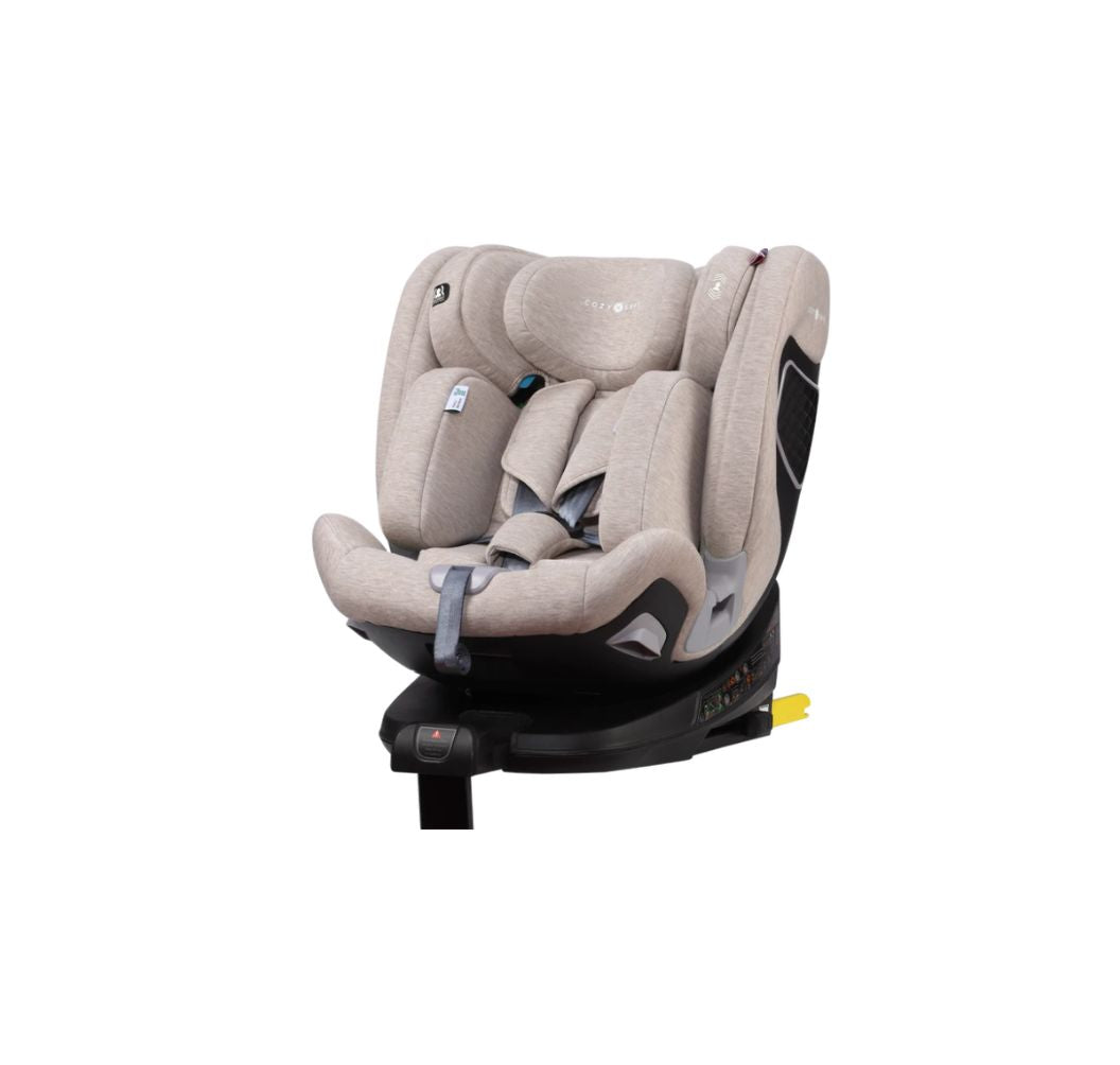 Cozy N Safe Omega i-Size 360° Rotating Car Seat (40–150cm) | Birth to 12 Years | ISOFIX & Support Leg - Ivory