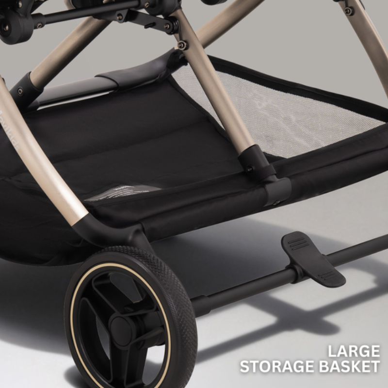 JoviKids Ayla Twin Lightweight Double Stroller | Compact Auto Fold Pushchair | Cabin Ready -Dawn Beige
