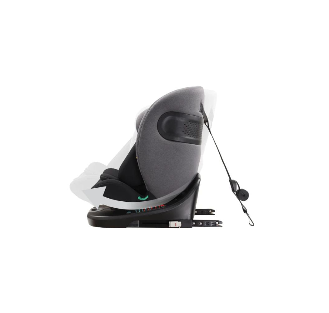 Cozy N Safe Galaxy i-Size 360° Rotating Car Seat (40–150cm) | Birth to 12 Years | ISOFIX & Top Tether - Black / Grey