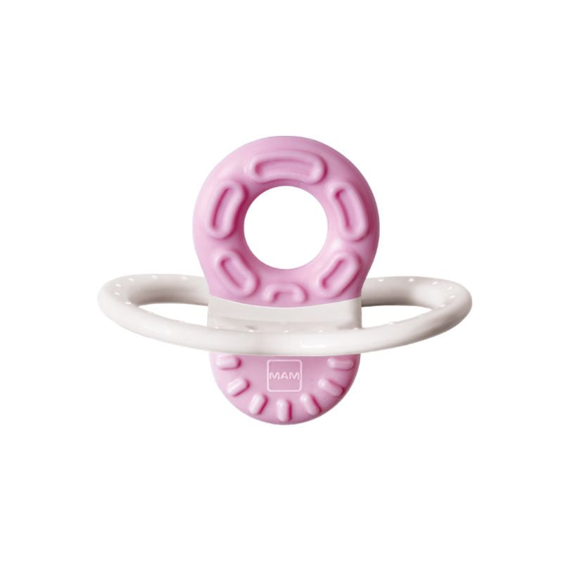 MAM Bite & Relax Mini Teether Phase 1 | Baby Teether 2+ Months | First Teething Toy - Pink