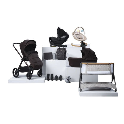 Bababing Raffi MKII - 16 Piece Travel Bundle + Spin Car Seat & ISOFIX base - Kofe - Prime Baby Gear