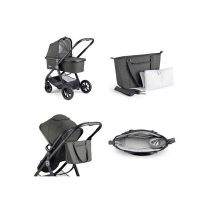 Babymore Memore V2 - 2 In 1 Pram & Pushchair 11 Piece - Black