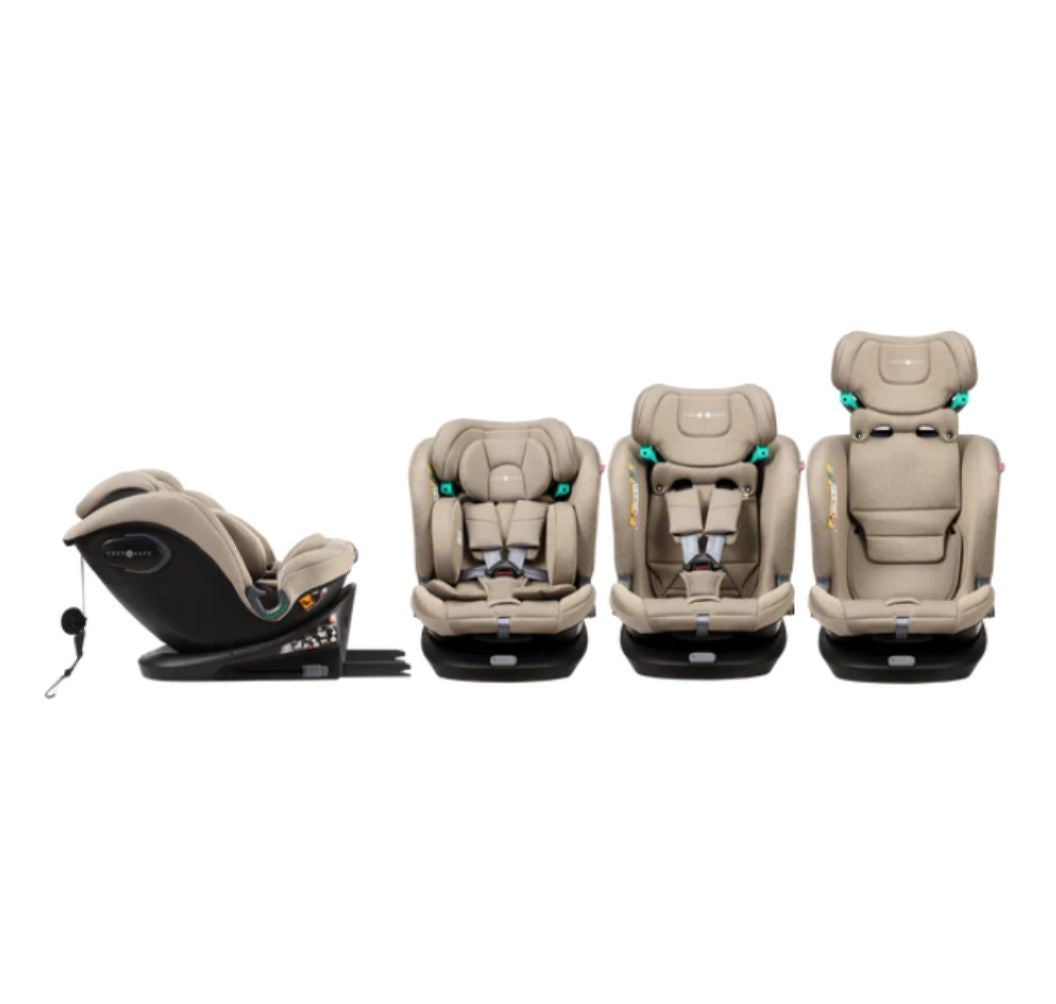 Cozy N Safe Vesta i-Size 360° Rotating Car Seat (40–150cm) | Birth to 12 Years | ISOFIX - Ecru