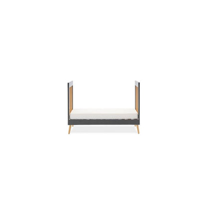 Dim Gray OBABY MAYA MINI COT BED - SLATE + NATURAL