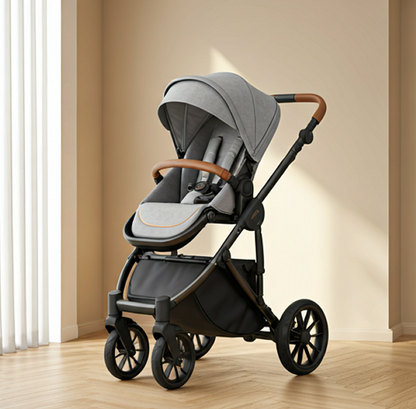 Bebetto Flavio Royal Pro 2 in 1 Pram & Pushchair 10 Grey - Prime Baby Gear