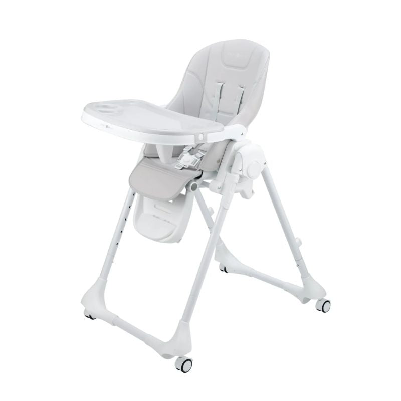 Cozy N Safe Avon Foldable Highchair | Adjustable Baby High Chair | 6–36 Months - Grey + White