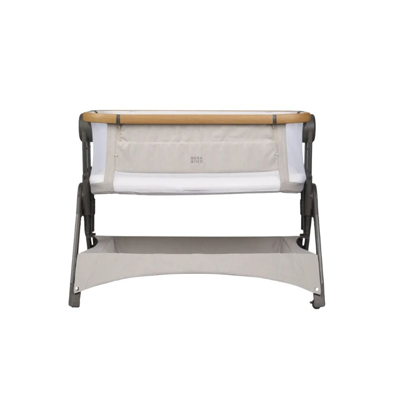 BabaBing Bedside Crib & Travel Cot | One-Click Fold | Birth to 6 Months - Oatmeal