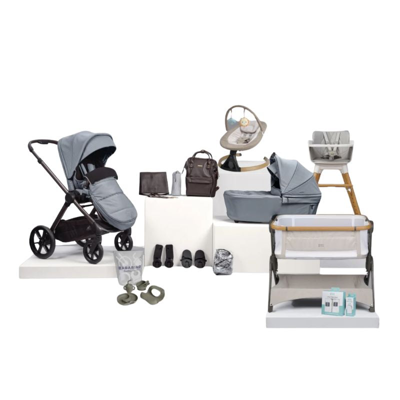 Bababing Raffi MKII - 16 Piece Travel Bundle - Without Car Seat - Duck Egg - Prime Baby Gear