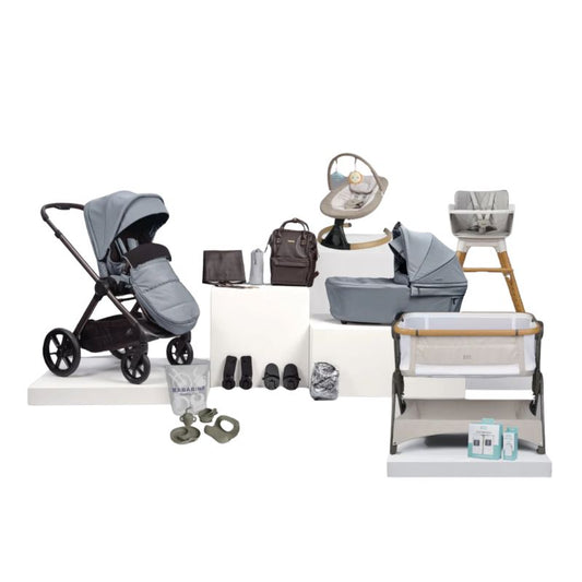 Bababing Raffi MKII - 16 Piece Travel Bundle - Without Car Seat - Duck Egg - Prime Baby Gear