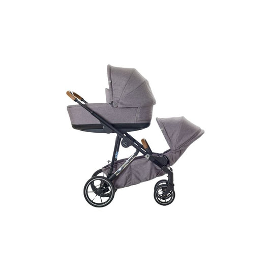 Dim Gray MEE-GO UNO PLUS 2 IN 1 PRAM & PUSHCHAIR - GREY CHROME