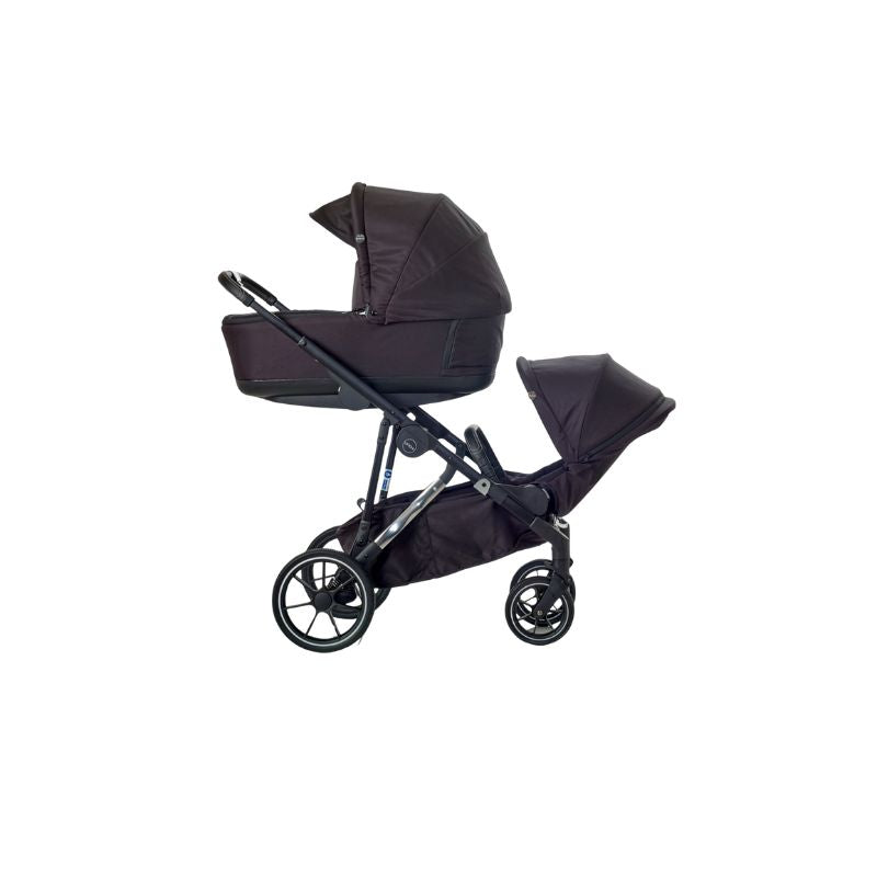 Dark Slate Gray MEE-GO UNO PLUS 2 IN 1 PRAM & PUSHCHAIR - BLACK CHROME