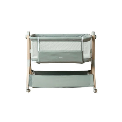 Obaby Cloud Bedside Crib – Sage | Adjustable Bedside Sleeper & Newborn Crib with Mattress - Prime Baby Gear