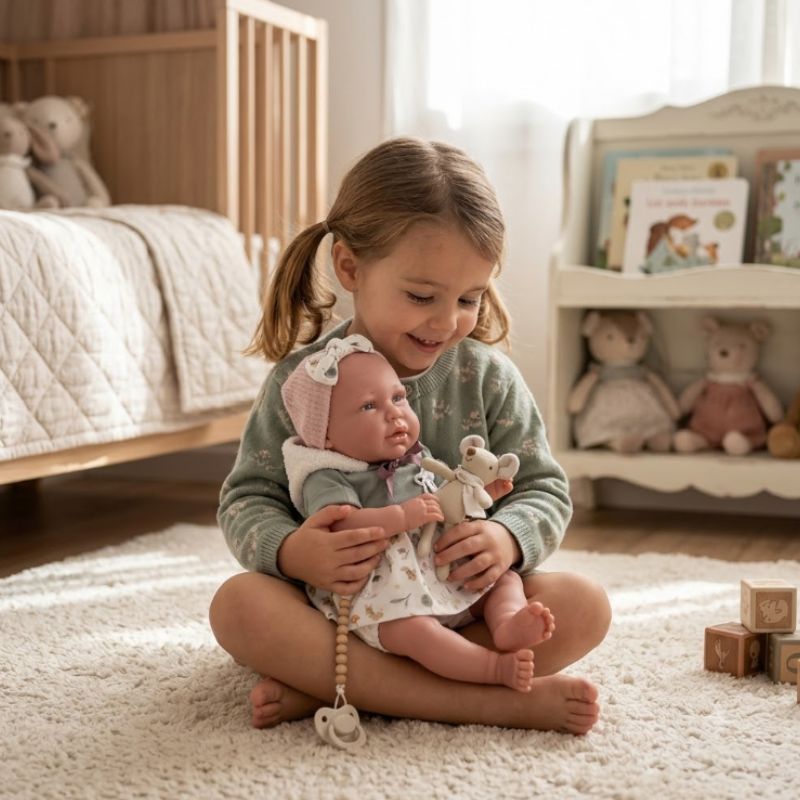Antonio Juan My First Reborn Daniela Doll with Plush Toy | 52cm Realistic Soft Body Doll | Ages 3+ Years