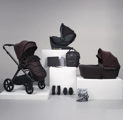 Bababing Raffi MKII - 12 Piece Travel Bundle + Spin Car Seat & ISOFIX base - Heritage