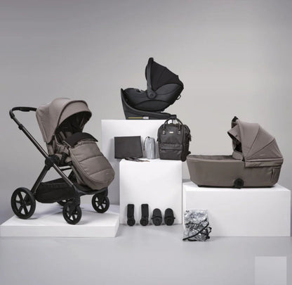 Bababing Raffi MKII - 12 Piece Travel Bundle + Spin Car Seat & ISOFIX base - Minky
